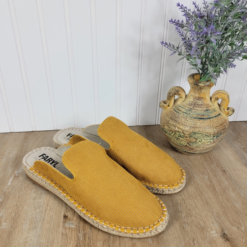 🆕️ Anthropologie - FARYL by farylrobin Mustard Yellow Perforated Espadrilles